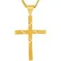 LIFETIME JEWELRY Four Diamond Cuts Cross Necklace 24k Gold Plated for Women Men LIFETIME JEWELRY Four Diamond Cuts Cross Necklace 24k Gold Plated for Women Men