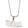 Stainless Steel Silver Color Turkey Map Pendant Necklace Turkish Flag Charm Jewelry Stainless Steel Silver Color Turkey Map Pendant Necklace Turkish Flag Charm Jewelry