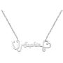 Getname Necklace Personalized Name Necklace Nurse Stethoscope Necklace with Birthstone Gifts for Nurses Medical Students Doctor Sterling Silver 925