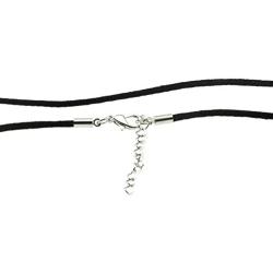 Embolden Jewelry Best Buy Black Silk Satin Cord Rope Necklace Chain with Firmly Attached Silver Clasp - 14'' 16'' 18'' 20'' 22'' 24'' 26'' 28'' Buy Now at Introductory Price