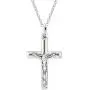Ritastephens Sterling Silver Mini Tubular Cross Crucifix Small Pendant Necklace Ritastephens Sterling Silver Mini Tubular Cross Crucifix Small Pendant Necklace