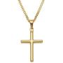 FZTN Jewelry Mens Womens 3mm Curb Chain Cuban Link Chain 18K Gold Plated Stainless Steel Necklace,Fashion Jewelry,Wear Alone or with Pendant,18-26 Inch