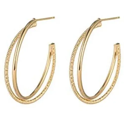 14K Gold Hoop Earrings For Women Open Hoops For Girls Lightweight Chunky Hoop Earrings Fashion Jewelry
