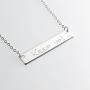 Customizable Your Name Bar Necklace Custom Jewelry Plated in 16k Rose Gold - Personalized Engraved Accessories for Wedding, Birthday, Graduation, Mothers Day, Christmas - With Present Box