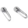 Gold Plated Stainless Steel Stylish Cartilage Earrings Punk Goth Safety Pin Earrings for Women Girl