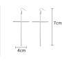 Cross Earrings for Women Big Long Cross Dangle Drop Earrings Minimalist Jewelry （70mm Long ）