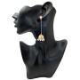 Moonstruck Traditional Long Indian Jhumka Jhumki Golden Dangle Earrings With Pearl For Women