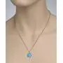 Stera Jewelry Sterling Silver Necklace & 10mm Shimmering Created Blue or White Opal Round Pendant Stera Jewelry Sterling Silver Necklace & 10mm Shimmering Created Blue or White Opal Round Pendant