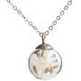 SIEASY Pressed Flower Pendant Necklace Real Dried Flower Resin Jewellery