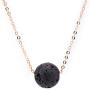 MISS RIGHT Hypoallergenic Lava Beads Ball Earrings Necklace, Lava Rock Stone Stud Dangle Hoop Earrings Dainty Thin Chain Diffuser Necklaces for Women Men Jewelry Gifts