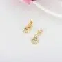 14k Gold Synthetic Moissanite Heart Earrings, Real Gold Stud Drop Earrings for Women Dangle, Love Fine Jewelry Gifts for Wife Girlfriend