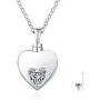 Loved Ones Urn Necklace 925 Sterling Silver Keepsake Memorial Heart Pendant Cremation Jewelry for Women Loved Ones Urn Necklace 925 Sterling Silver Keepsake Memorial Heart Pendant Cremation Jewelry for Women