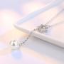 Injoy Jewelry Women Faux Pearl Jewelry Set, Round Faux Pearl Pendant Necklace and Stud Earrings Set for Women Girls