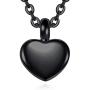 AllerPierce Urn Necklace for Women Men Stainless Steel Ashes Keepsake Pendant Small Heart Memorial Necklace Cremation Jewelry for Human Pet Ashes Waterproof