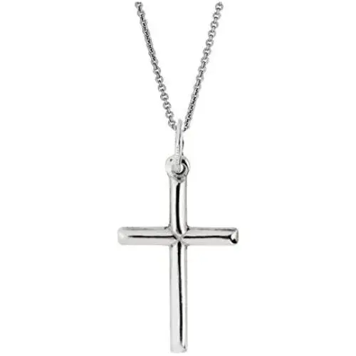Ritastephens Sterling Silver Religious Italian Cross Charm Pendant Or Chain Necklace (Small or Regular)