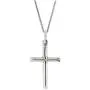 Ritastephens Sterling Silver Religious Italian Cross Charm Pendant Or Chain Necklace (Small or Regular)