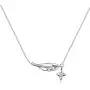 Feather Necklace for Women Sterling Silver with Lucky Star, Dainty Christmas Jewelry Gift for Her, Girlfriend, Daughter, Sister, 16~18 IN