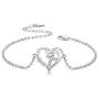 Cross Bracelet for Women Infinity Bracelets Infinity Love Heart Bracelets 925 Sterling Silver Faith Hope Bracelet with Dainty Chain 7’’ Inspiration Jewelry Gift for Women Girlfriend Teen Valentine