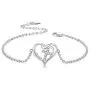 Cross Bracelet for Women Infinity Bracelets Infinity Love Heart Bracelets 925 Sterling Silver Faith Hope Bracelet with Dainty Chain 7’’ Inspiration Jewelry Gift for Women Girlfriend Teen Valentine
