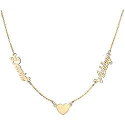 Three Name Necklace for Women Custom Family Chain Nameplate Pendant Gift