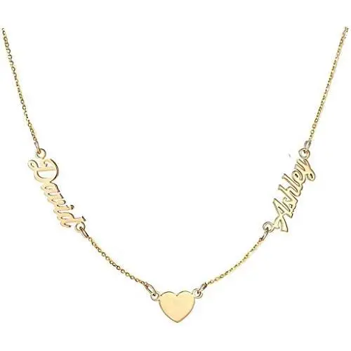 Three Name Necklace for Women Custom Family Chain Nameplate Pendant Gift Three Name Necklace for Women Custom Family Chain Nameplate Pendant Gift