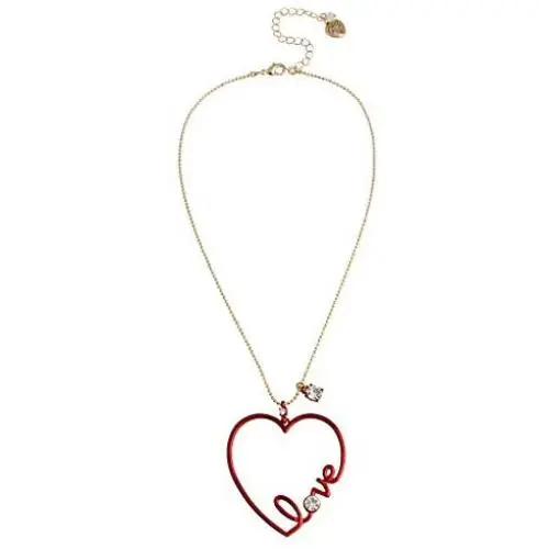 Betsey Johnson Heart Love Pendant Necklace Betsey Johnson Heart Love Pendant Necklace