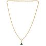 Efulgenz 14K Gold Plated Red Tringle Cubic Zirconia Pendant Necklace and Earrings Jewelry Set for Women Girls Brides Bridesmaids