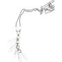 Hatroom Crystal Pendant Necklace for Women with Long Chain Made in Italy