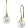 THE PEARL SOURCE 14K Gold AAA Quality Round Genuine White Akoya Cultured Pearl Linda Earrings for Women THE PEARL SOURCE 14K Gold AAA Quality Round Genuine White Akoya Cultured Pearl Linda Earrings for Women