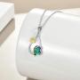POPLYKE Butterfly Necklace for Women Sterling Silver Gold Plated Sunflower Teardrop Necklace Jewelry Gifts for Girls