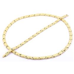 SPARKLE XOXO Hugs and Kisses Stainless Steel Stampato Necklace and Bracelet Set Gold Tone 20'' Length