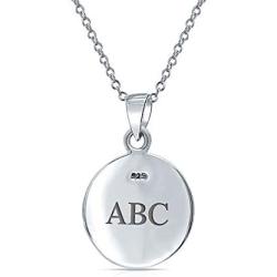 Personalized Engravable Celtic Knot Irish Friendship Round Circle Medallion Pendant Necklace Women Men Sterling Silver