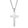 FIVE CENTS Christian Cross Pendant Necklace for Men Women Stainless Steel Jewelry Jeasus Cross Necklace
