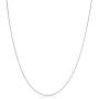 Kooljewelry 14k White Gold 0.6 mm Diamond-cut Cable Chain Necklace (16, 18, 20, 22, 24 or 30 inch)