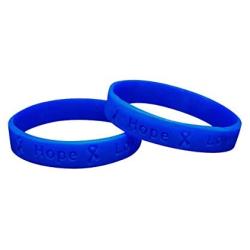 Fundraising For A Cause | Dark Blue Silicone Bracelets – Dark Blue Awareness Wristbands for Colon Cancer, Child Abuse, Rectal Cancer & Huntington’s Disease Awareness