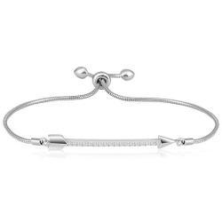Blue Evil Eyes Link Bracelet in S925 Sterling Silver Dainty Cubic Zirconia Adjustable Link Lobster Claw Clasp Chain Jewelry Gift for Women Girls
