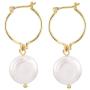 PengJin Womens pearl drop earrings, hypoallergenic copper, nature fashionable and elegant jewelry, suitable for girls birthday wedding