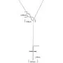 Lariat Necklace S925 Sterling Silver Infinity Cross Y Necklace Religious Necklace Jewelry Inspirational Gift Chain Adjustable for Women