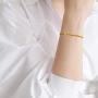 Solid 18k Yellow Gold Bead Bracelet for Women, Fine Anniversary Jewelry Gifts for Wife, Present for Her, 6.5''-7.7''
