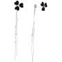 VamkoTec Drop Dangle Earrings 14K White Gold Plated S925 Silver Needle,Classcial Fan Clover Butterfly Design & Gift Wrap Package.