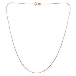 Sea of Ice Sterling Silver 1mm Square Snake Chain Necklace for Women, Size 14'' - 36'' Italy