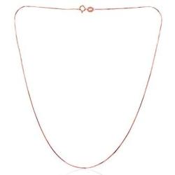 Sea of Ice Sterling Silver 1mm Square Snake Chain Necklace for Women, Size 14'' - 36'' Italy