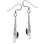 Silvershake 7X5mm Stone 925 Sterling Silver Celtic Knot Weave Drop Dangle Hook Earrings Jewelry for Women