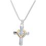 Yves Renaud Cross Charm Jewelry with Multiple Styles Dainty Black Cross, Cross with Heart, Cross with Solitaire Crystal Pendant Necklaces on 20'' Silver Plated Chain - Fashion Jewelry for Women, Girls