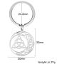 cooltime Stainless Steel Pendant Keychain Irish Celtic Knot Pentagram Good Luck Jewelry for Women