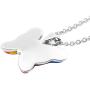 Shop LC Butterfly Flower Pendant Murano Millefiori Glass Chain Fashion Necklace Stainless Steel Jewelry for Women Unique Gifts (Multi Color/Green)