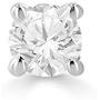 Natural Round Diamond Single Stud Earring in 14K White, Yellow, or Rose Gold for Women & Men with Push-Back