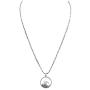 BlueRica Wave Pendant on Stainless Steel Chain Necklace