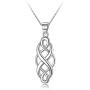 NUOMI Celtic Knot Pendant Necklace 925 Sterling Silver Cute Infinity Chain Necklaces for Women