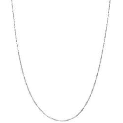 Sterling Silver Super Thin 0.8mm Italian Twisted Curb Chain Necklace, 14'' - 36''